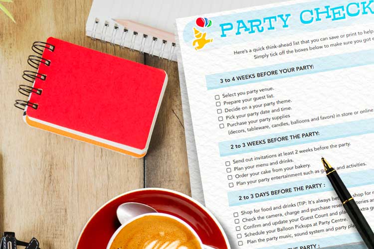 Party Checklist - MyPartyCentre