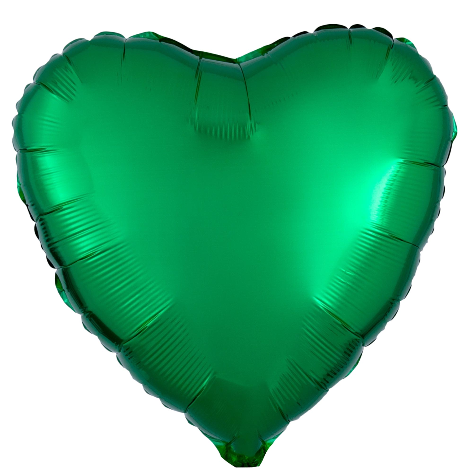 Metallic Green Heart Foil Balloon 18in