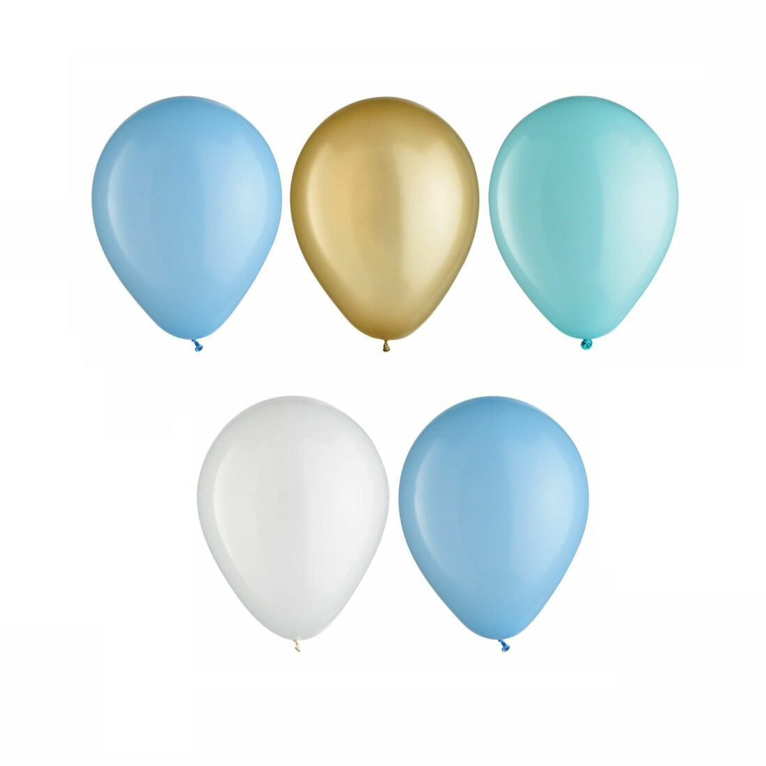 Pastel Blue Latex Balloons Assortments 11in 15pcs