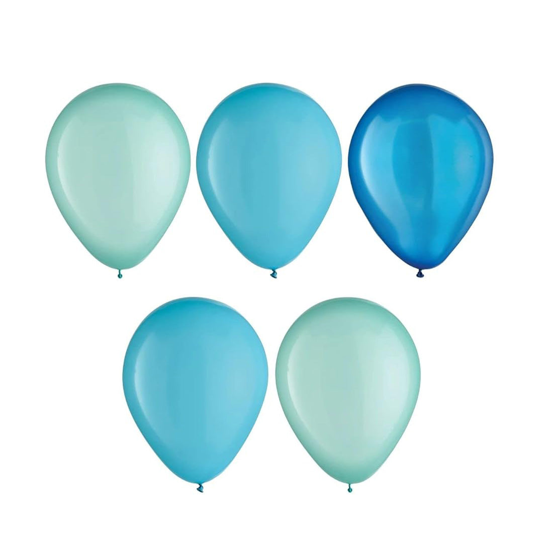 Aqua Blue Latex Balloons Assortments 11in 15pcs