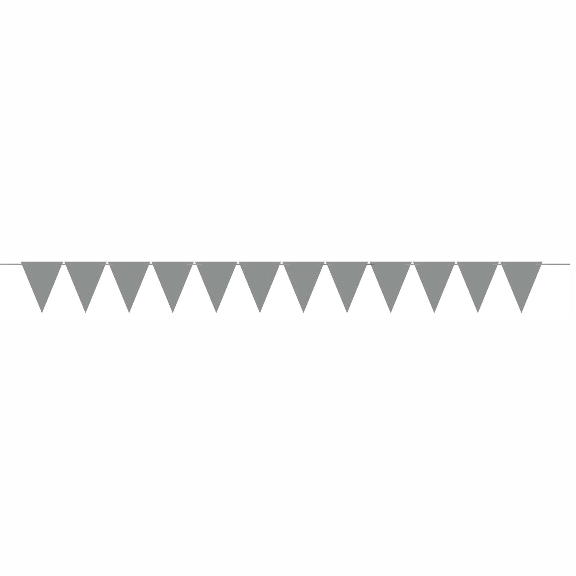 Silver Mini Paper Pennant Banner