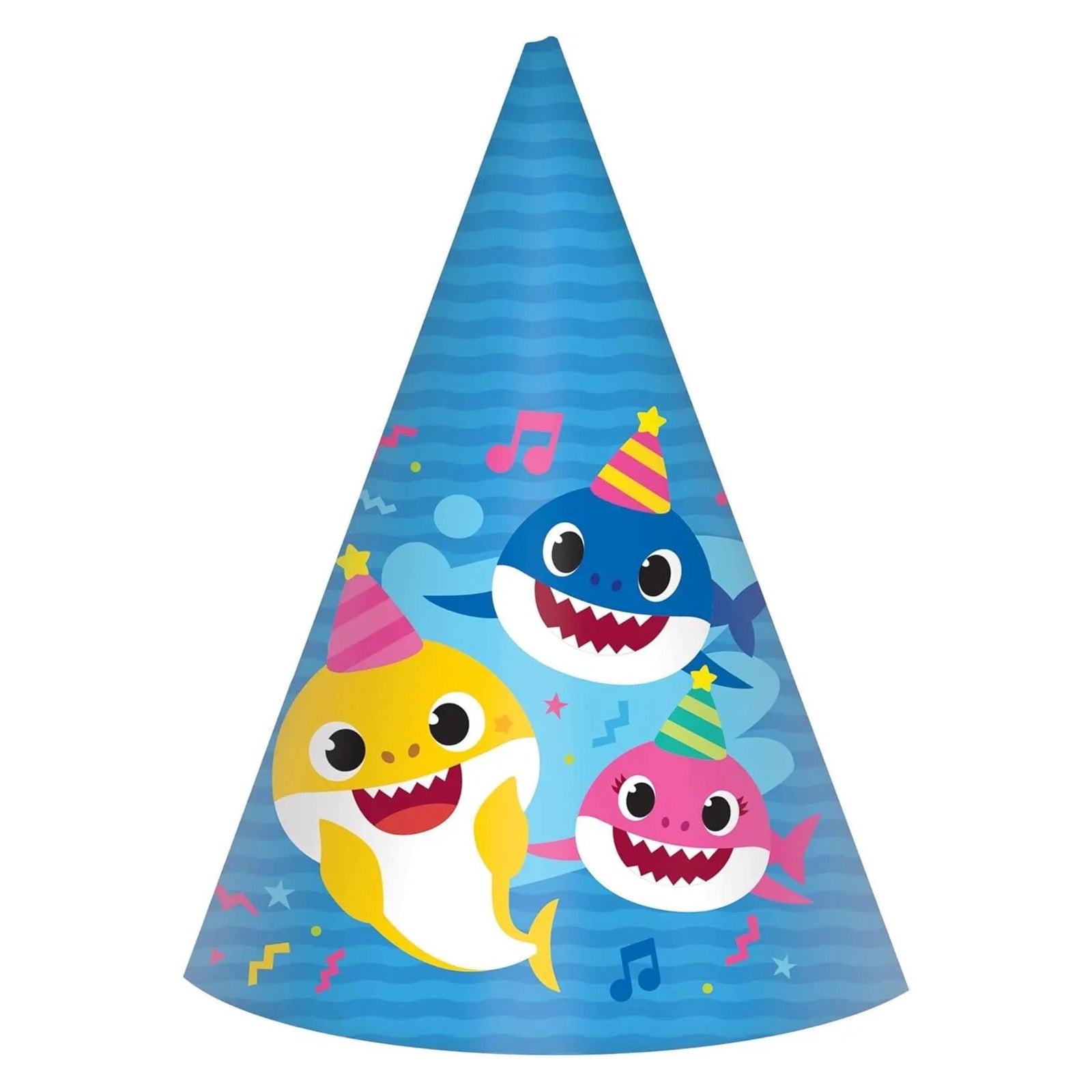 Baby Shark Paper Cone Hats 8pcs