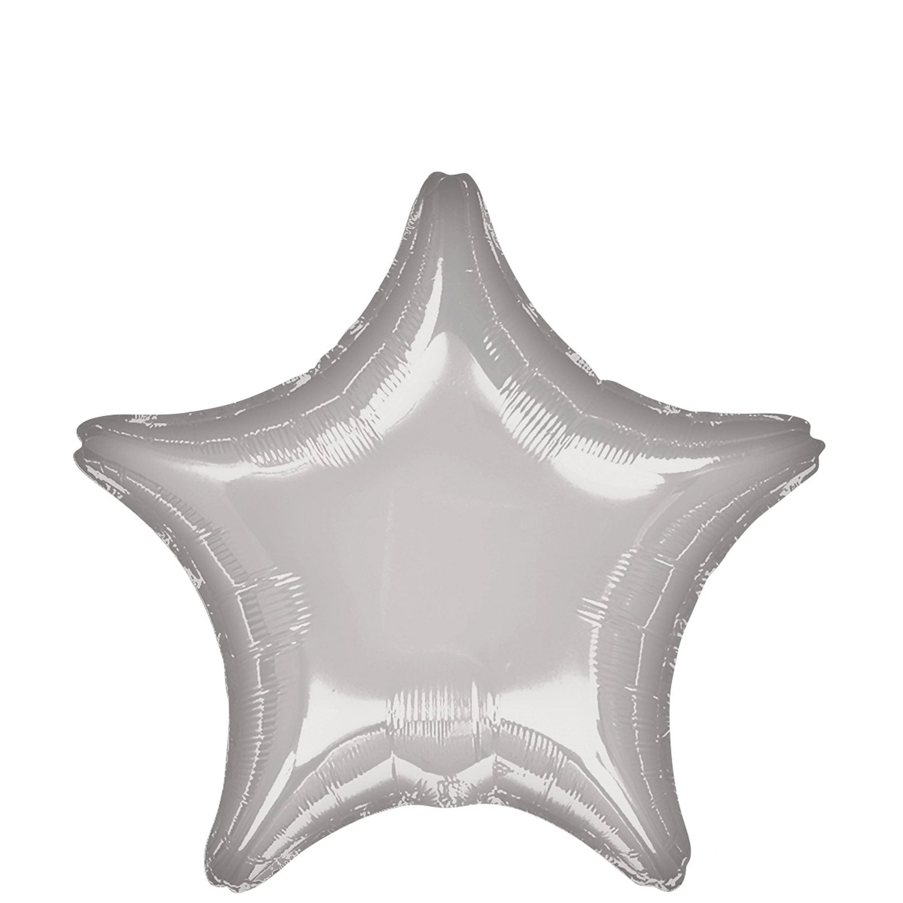 Star Silver Metallic Satin Luxe Foil Balloon 45cm