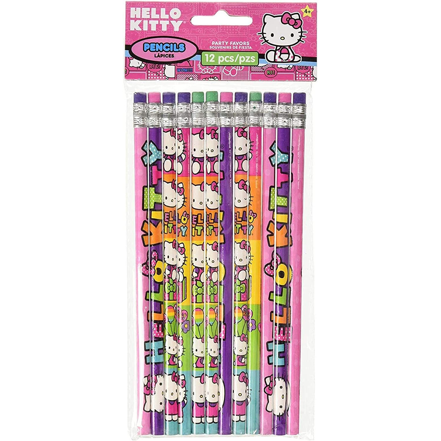 Hello Kitty Rainbow Pencil Favors 12pcs