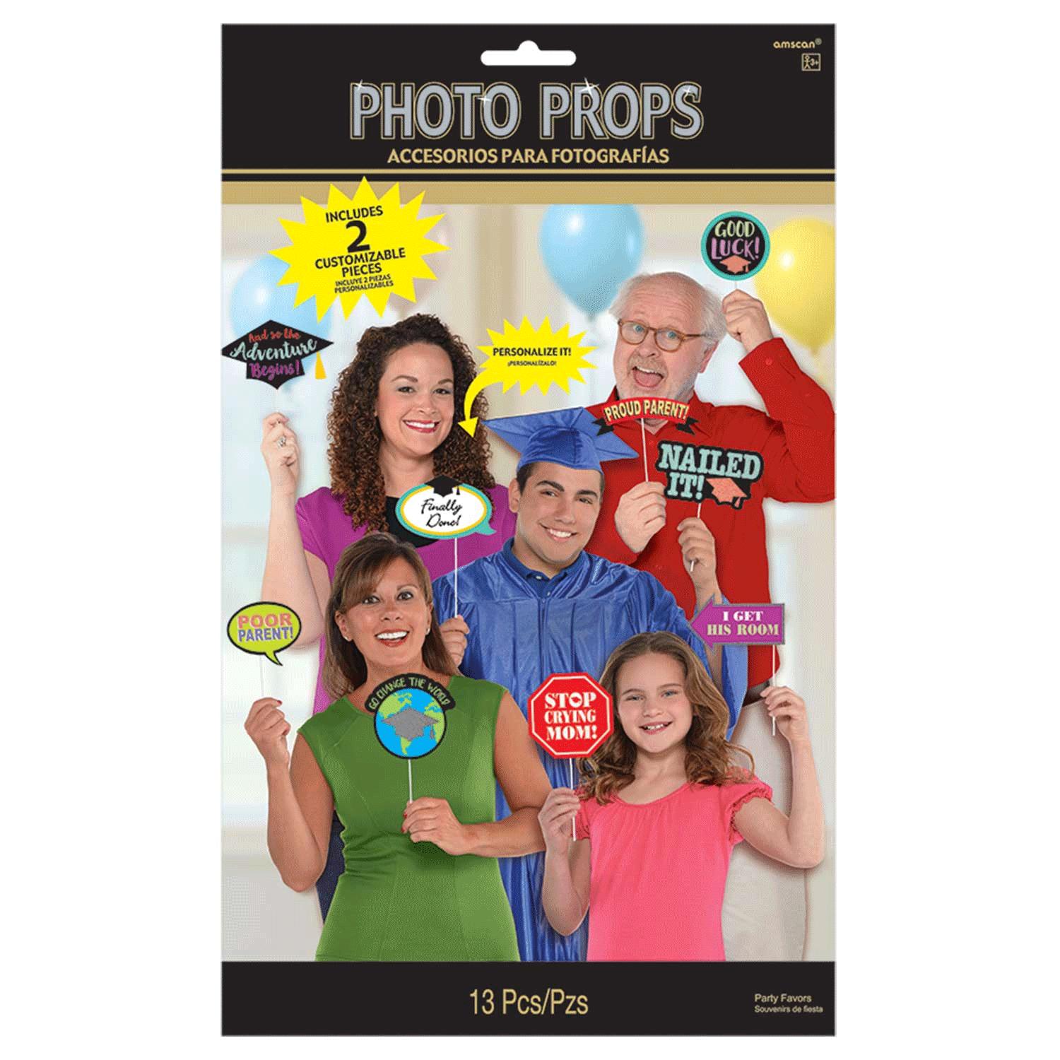 Grad Family Photo Props 13pcs