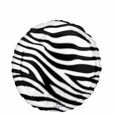 Zebra Print Animalz Foil Balloon 45cm