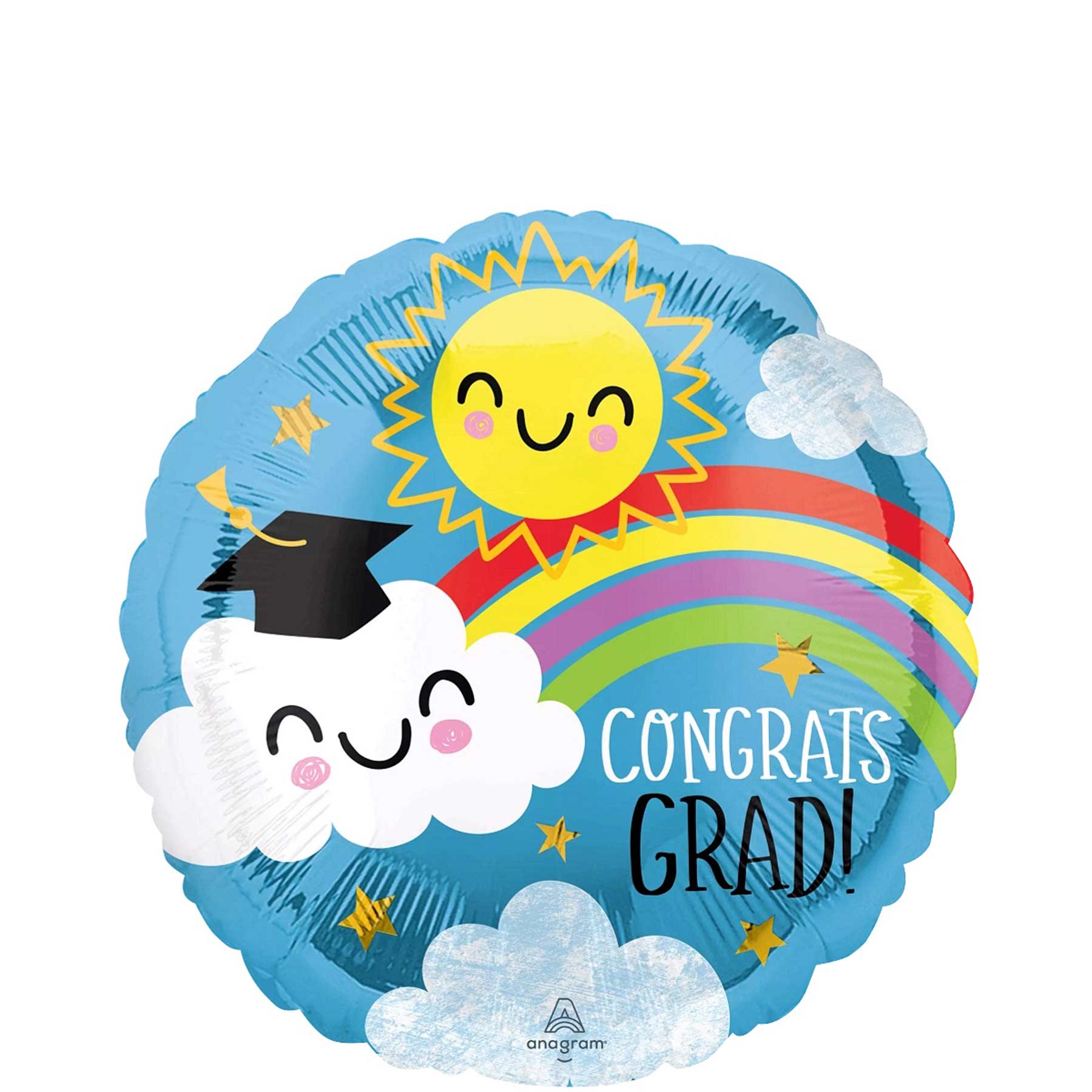 Congrats Grad Rainbow Foil Balloon  45cm