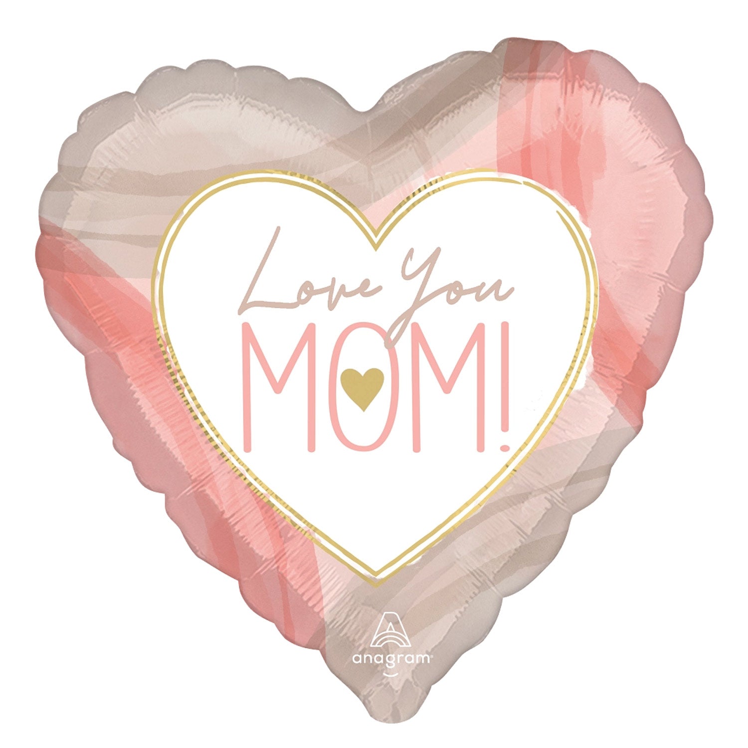 Love you Mom Cutout Collage Foil Balloon 18in