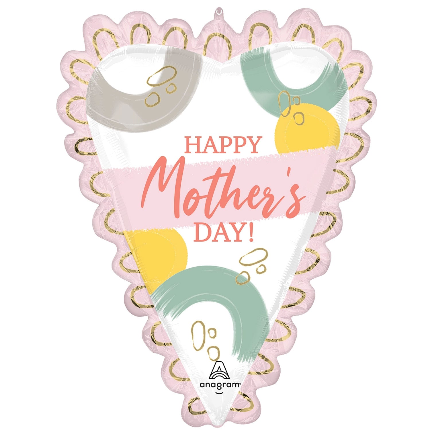 Happy Mothers Day Sketched Heart Supershape Foil Balloon
