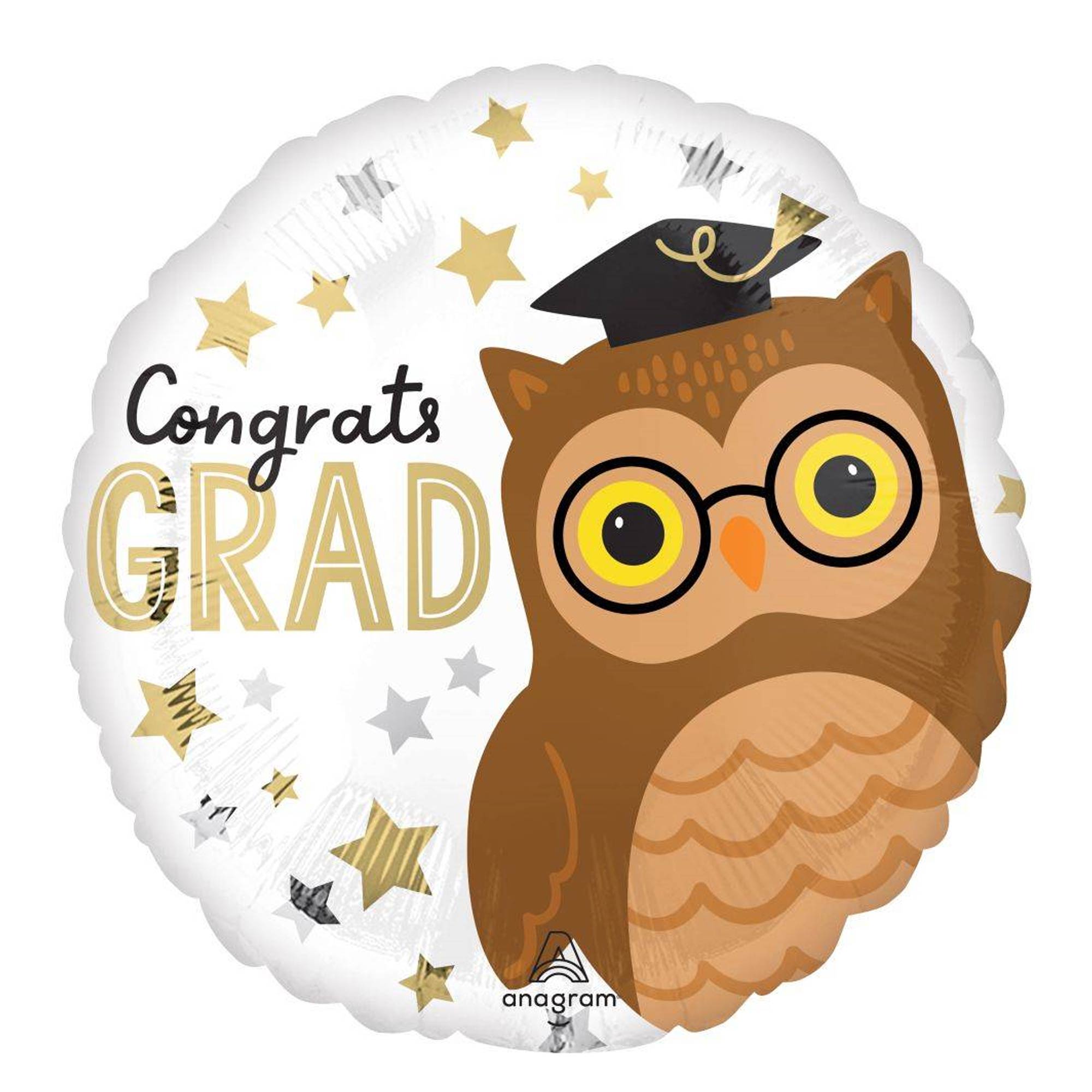 Congrats Grad Owl Foil Balloon 18in