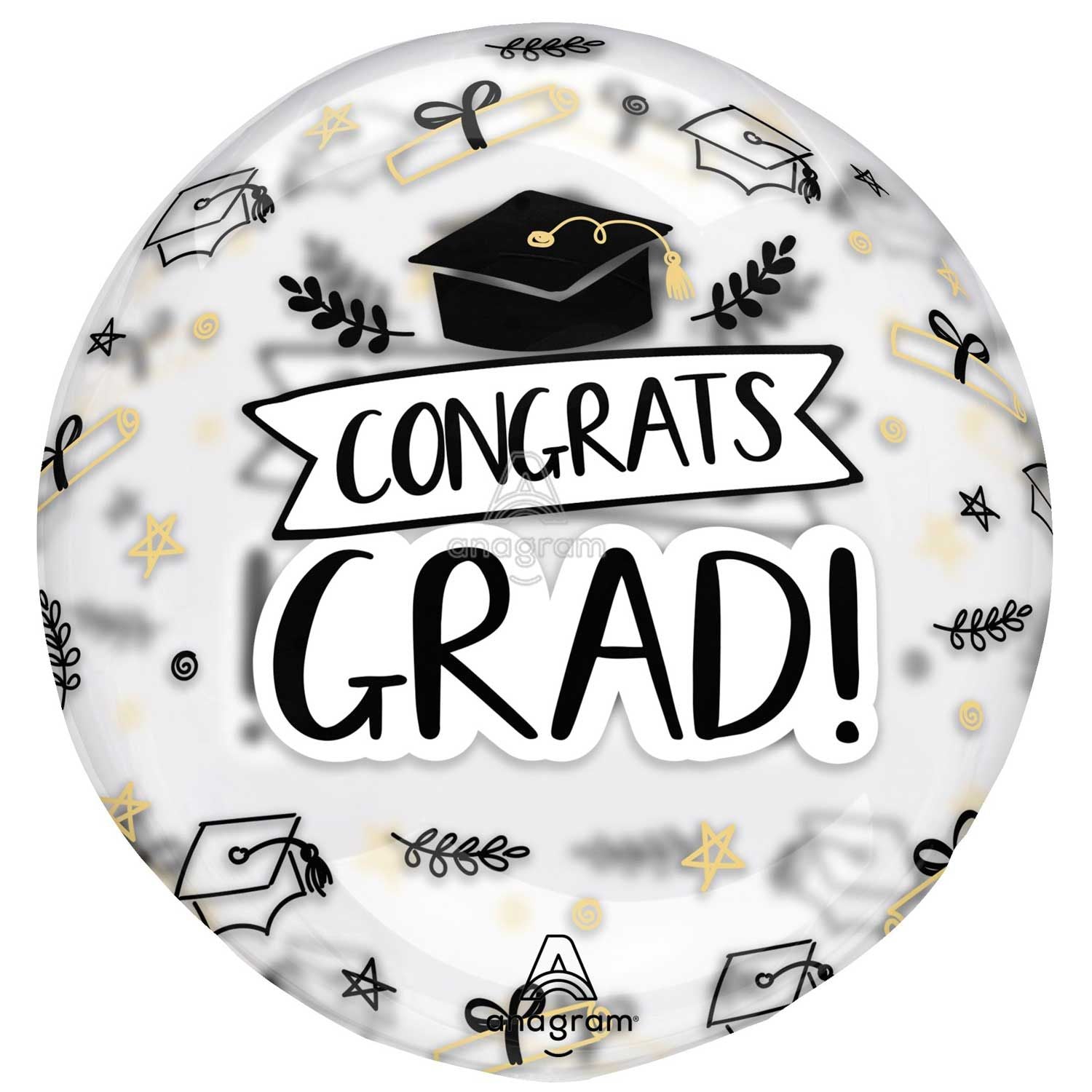 Clear Stretched  Grad Foil Balloon