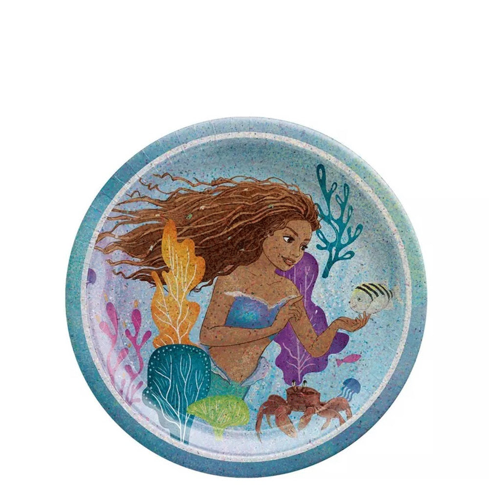 The Little Mermaid Round Plates 7in, 8pcs