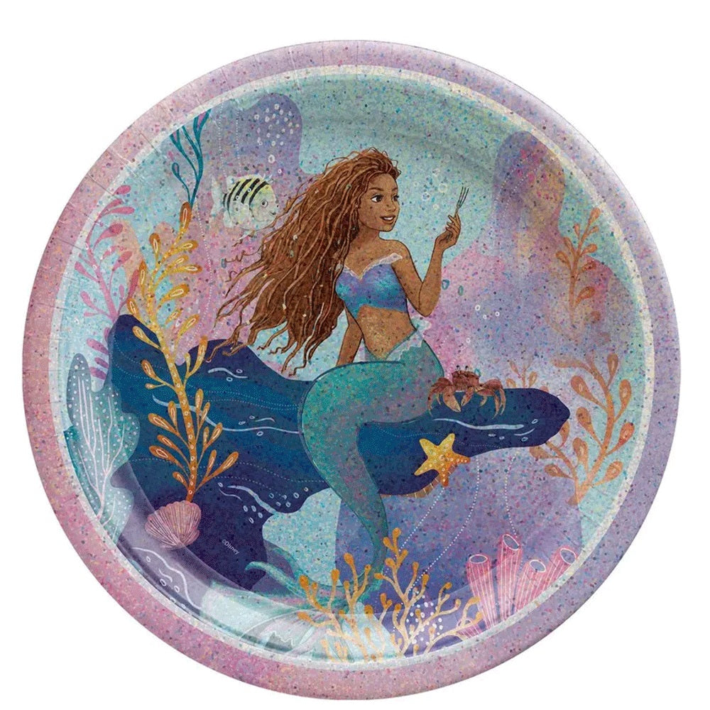 The Little Mermaid Round Plates 9in, 8pcs