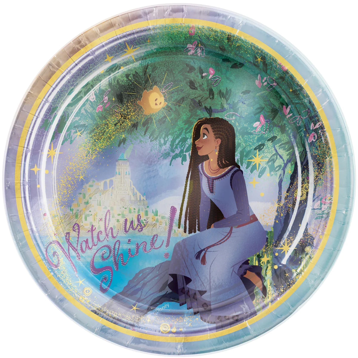 Disney Wish Hot-Stamped Paper Plates 9in 8pcs