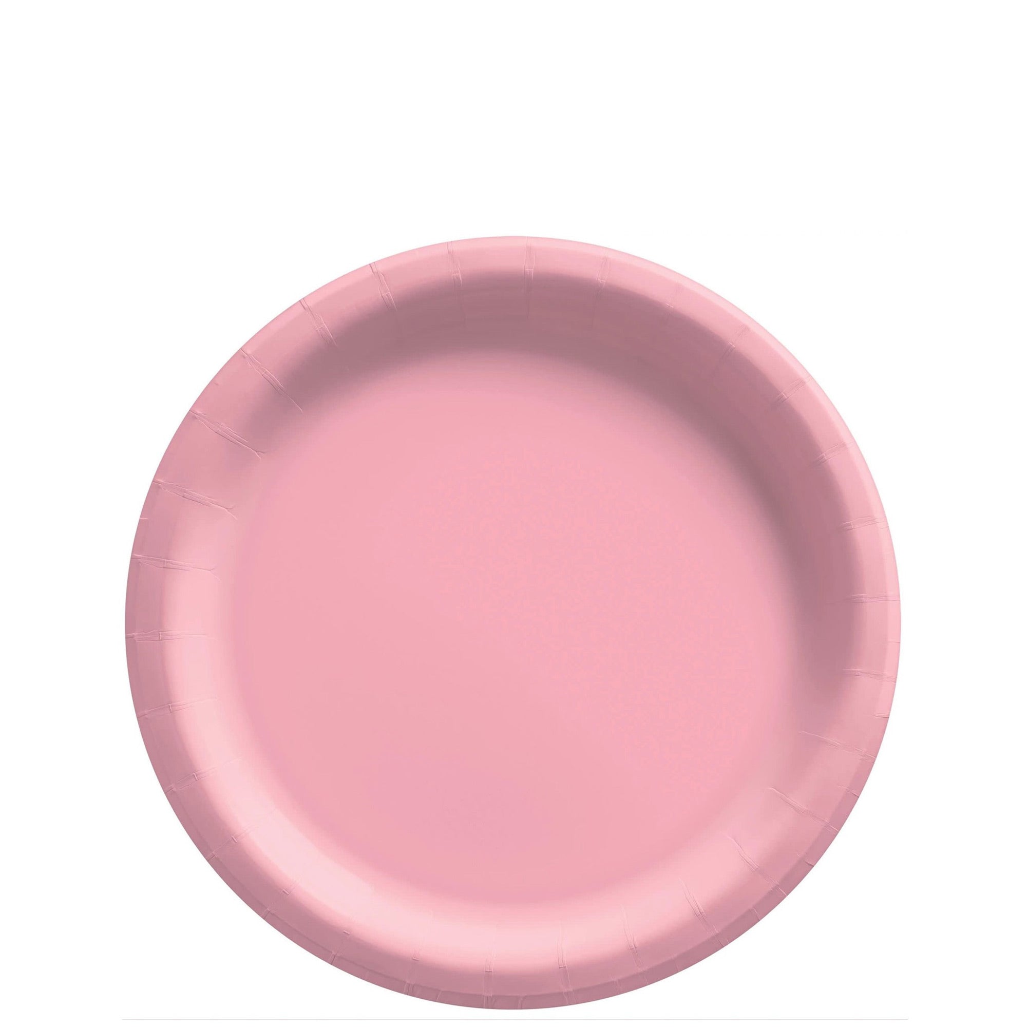 New Pink Round Paper Plates 6.75in, 20pcs