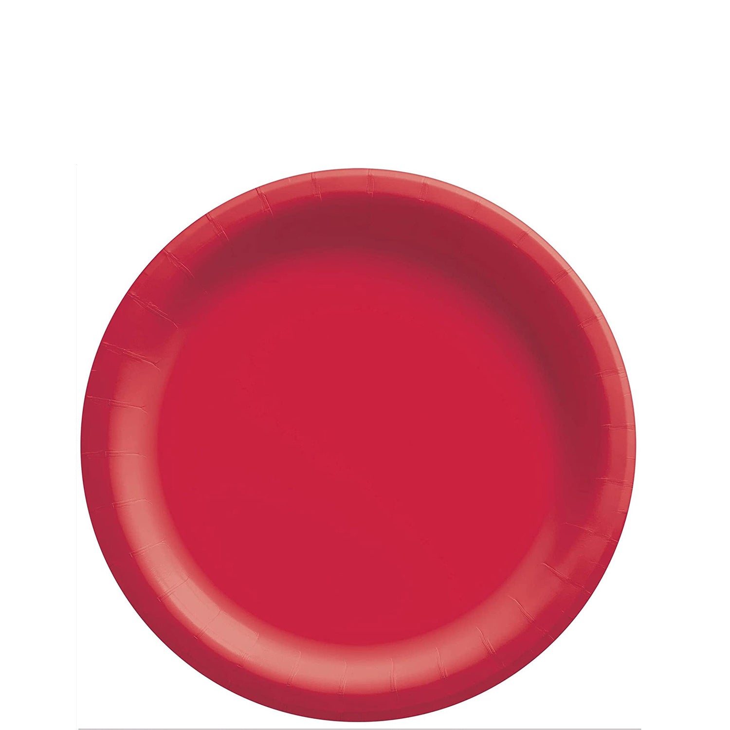 Apple Red Round Paper Plates 6.75in, 20pcs