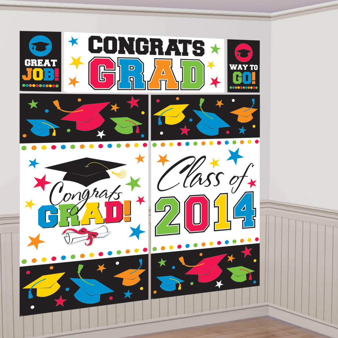 Graduation Multicolor 2014 Scene Setter Decorating Kit