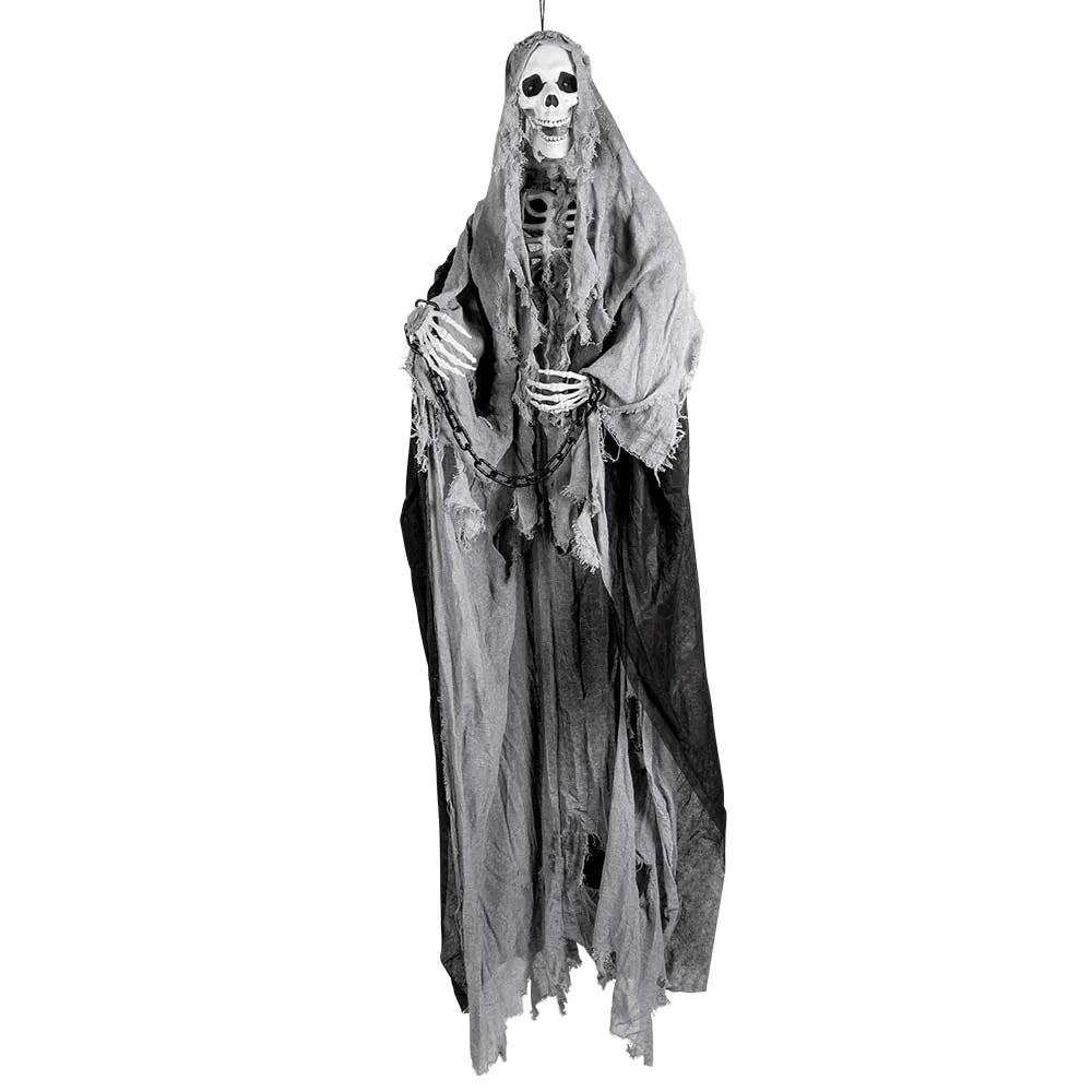 Light-Up Skeleton Reaper Hanging Decoration