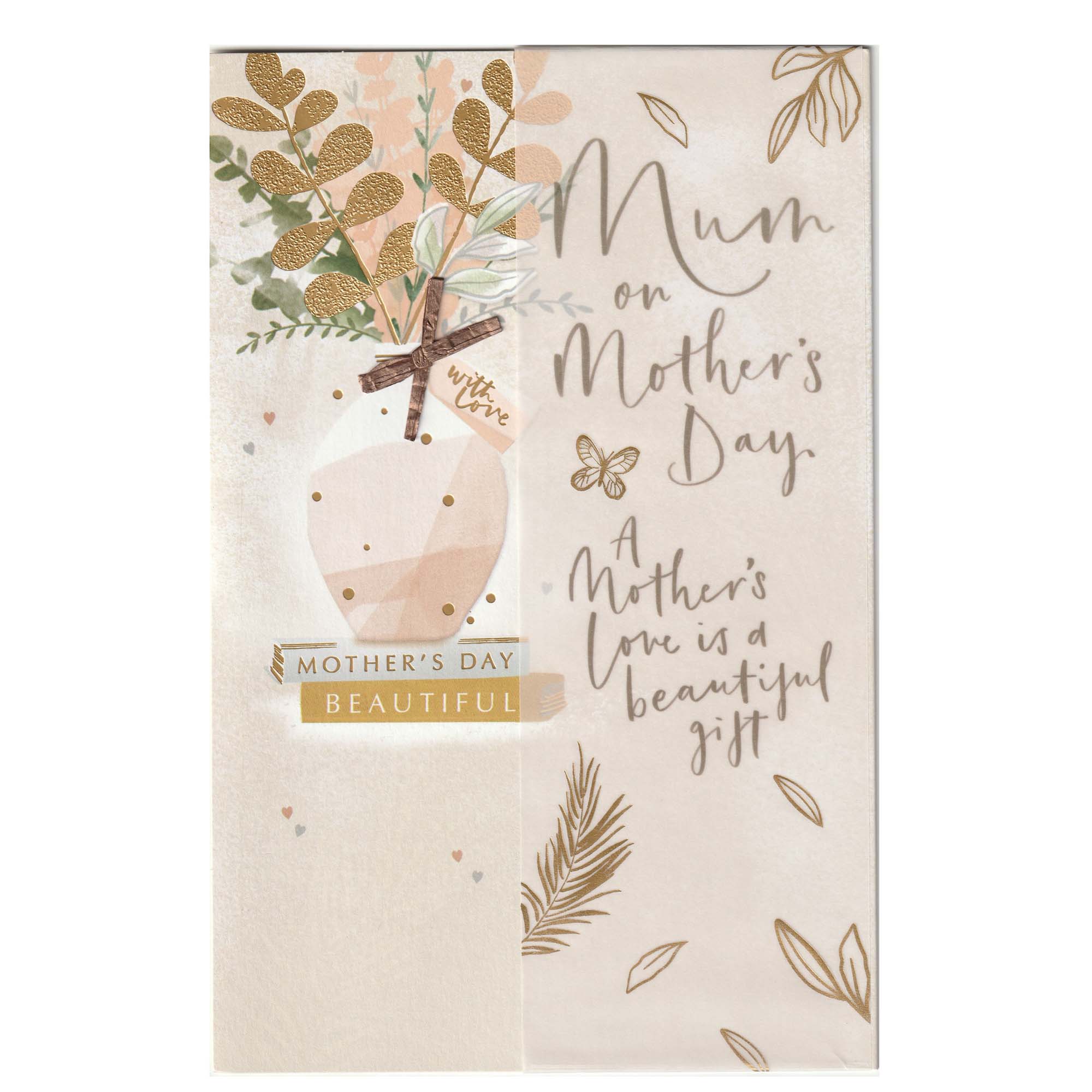 Mum's Love Is A Beautiful Gift Mothers Day Greeting Card