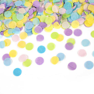 Multicolor Confetti Cannon Round Pastel Paper 40cm