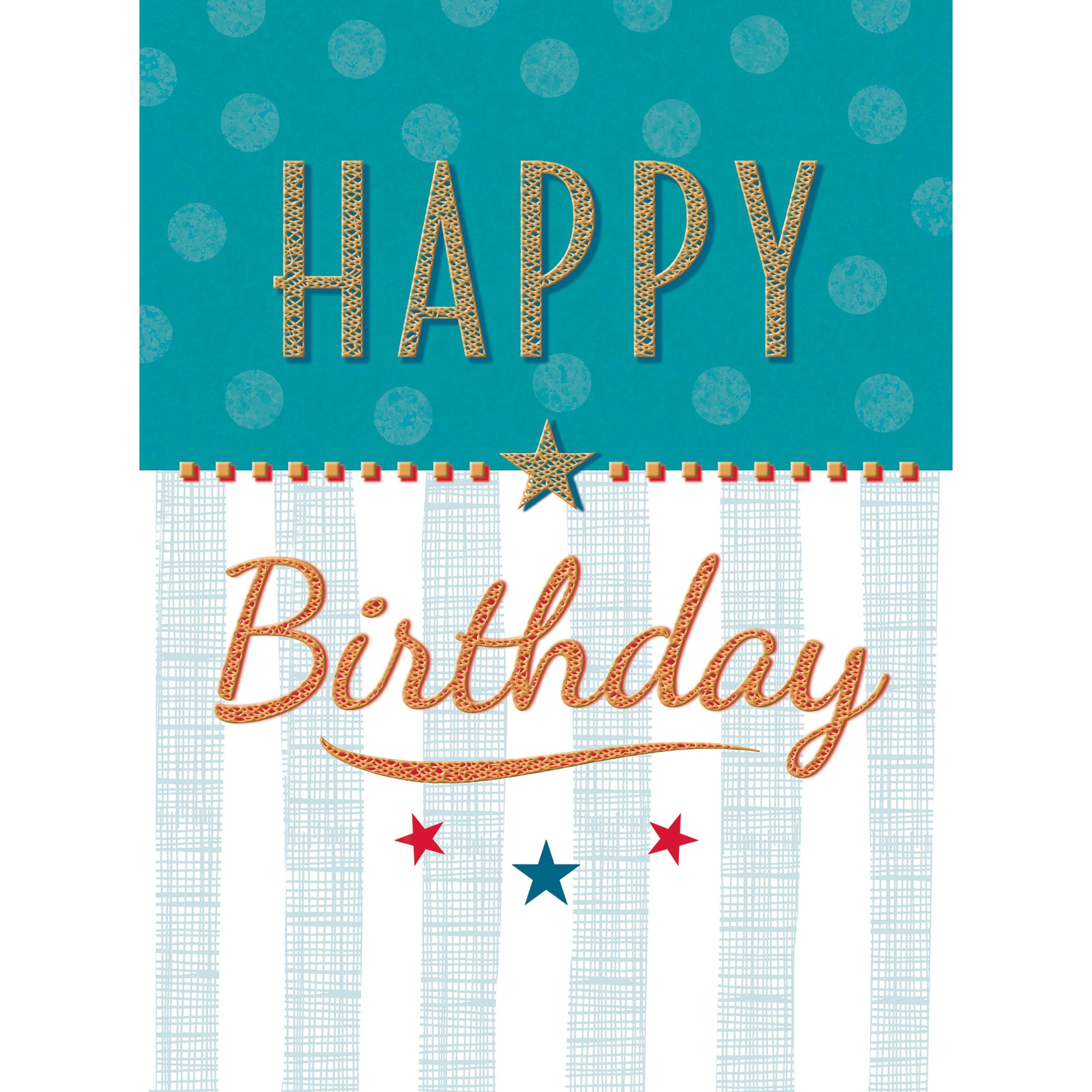 Happy Birthday Strips Male Greeting Card