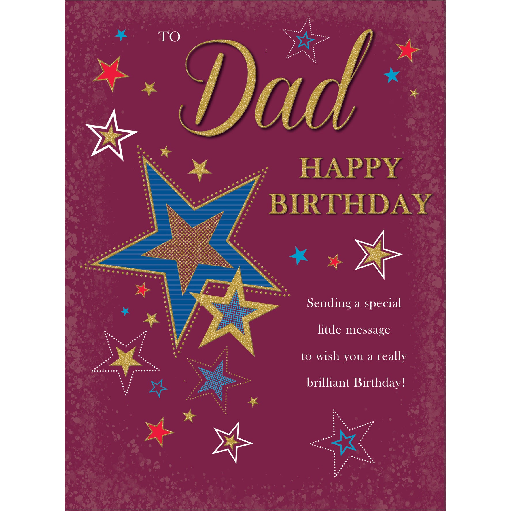 Happy Birthday Dad Star Greeting Card