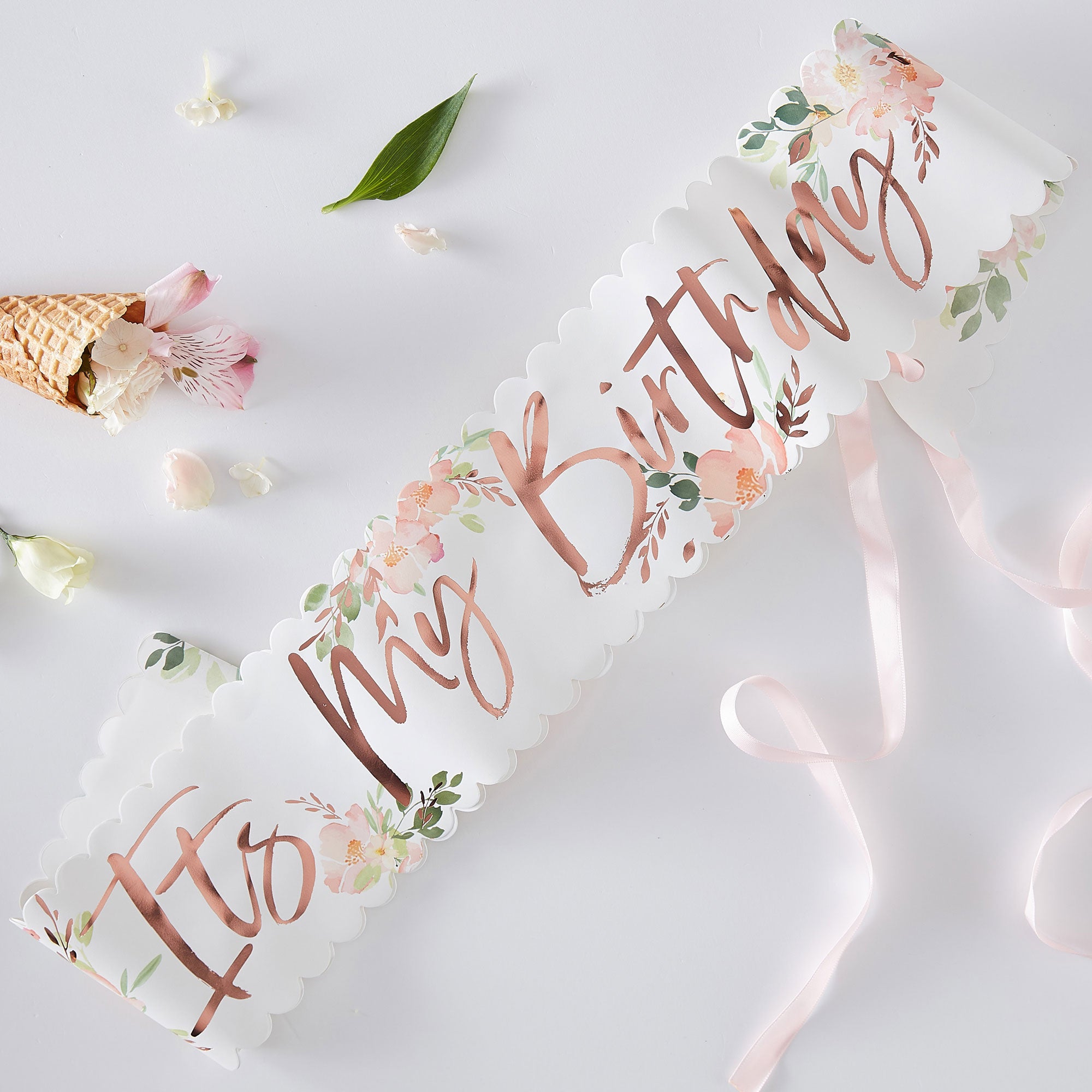Ditsy Floral  It's My Birthday Party Sash