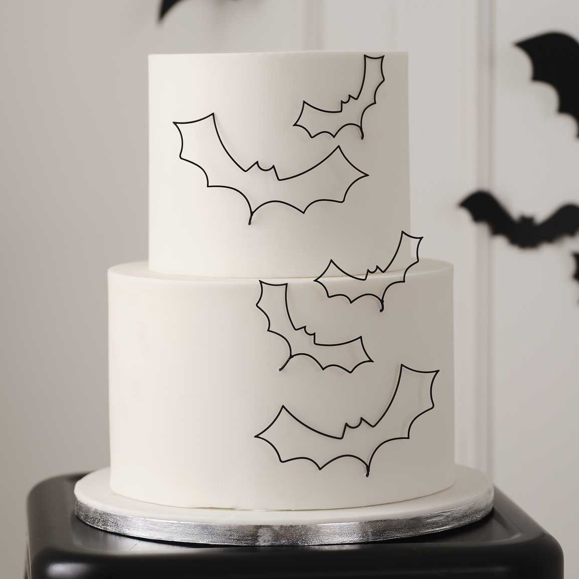 Halloween Black Wire Bat Halloween Cake Decorations