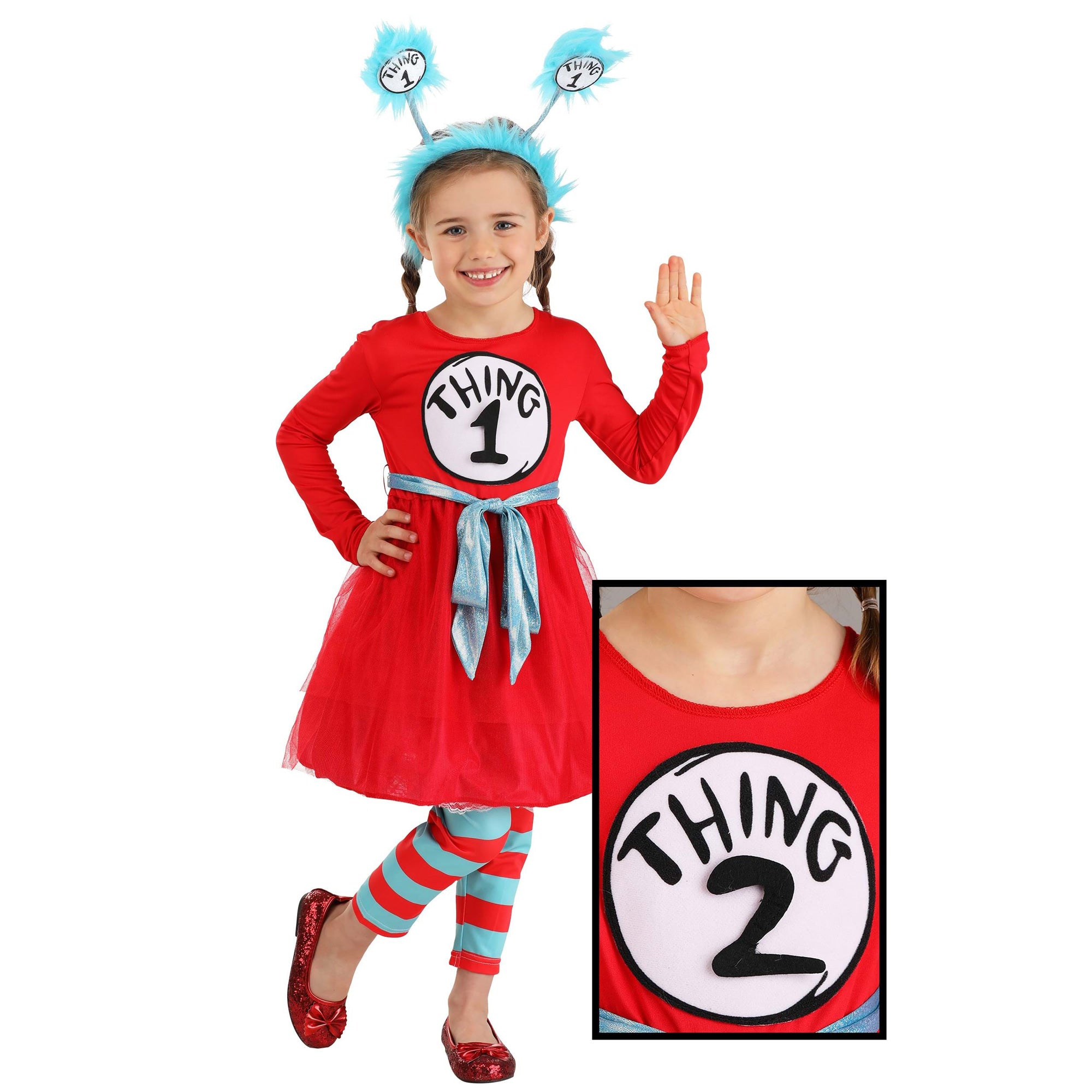 Toddler Dr. Seuss Thing 1 & 2 Girls Costume