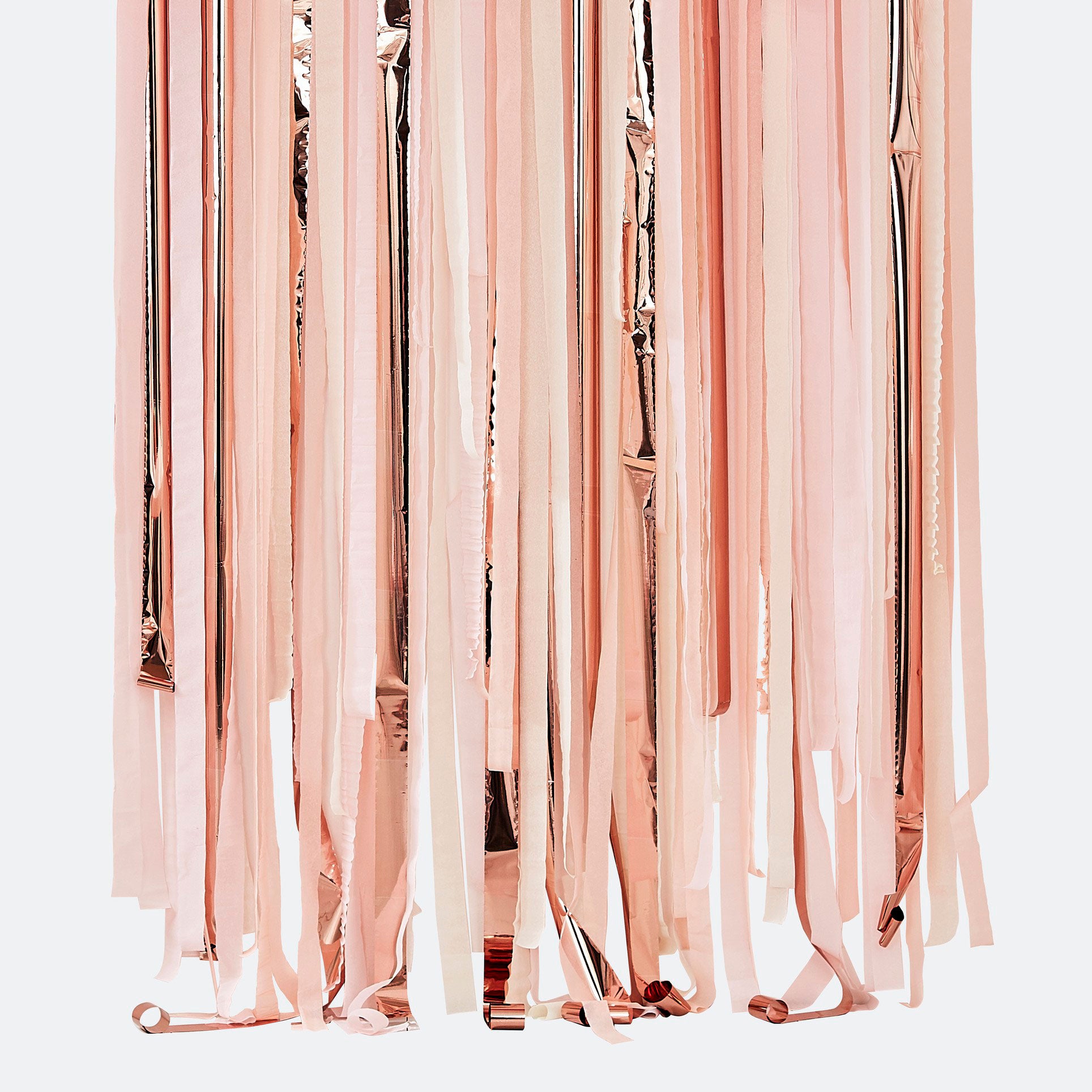 Mix It Up Pink And Rose Gold Party Streamers Backdrop Decoration