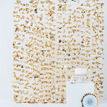 Pick & Mix Gold Backdrop Flower Curtain Decoration