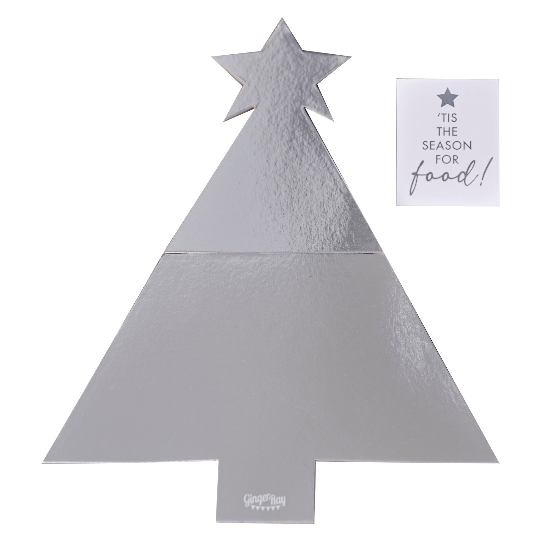 Silver Tree Shaped Christmas Grazing Board