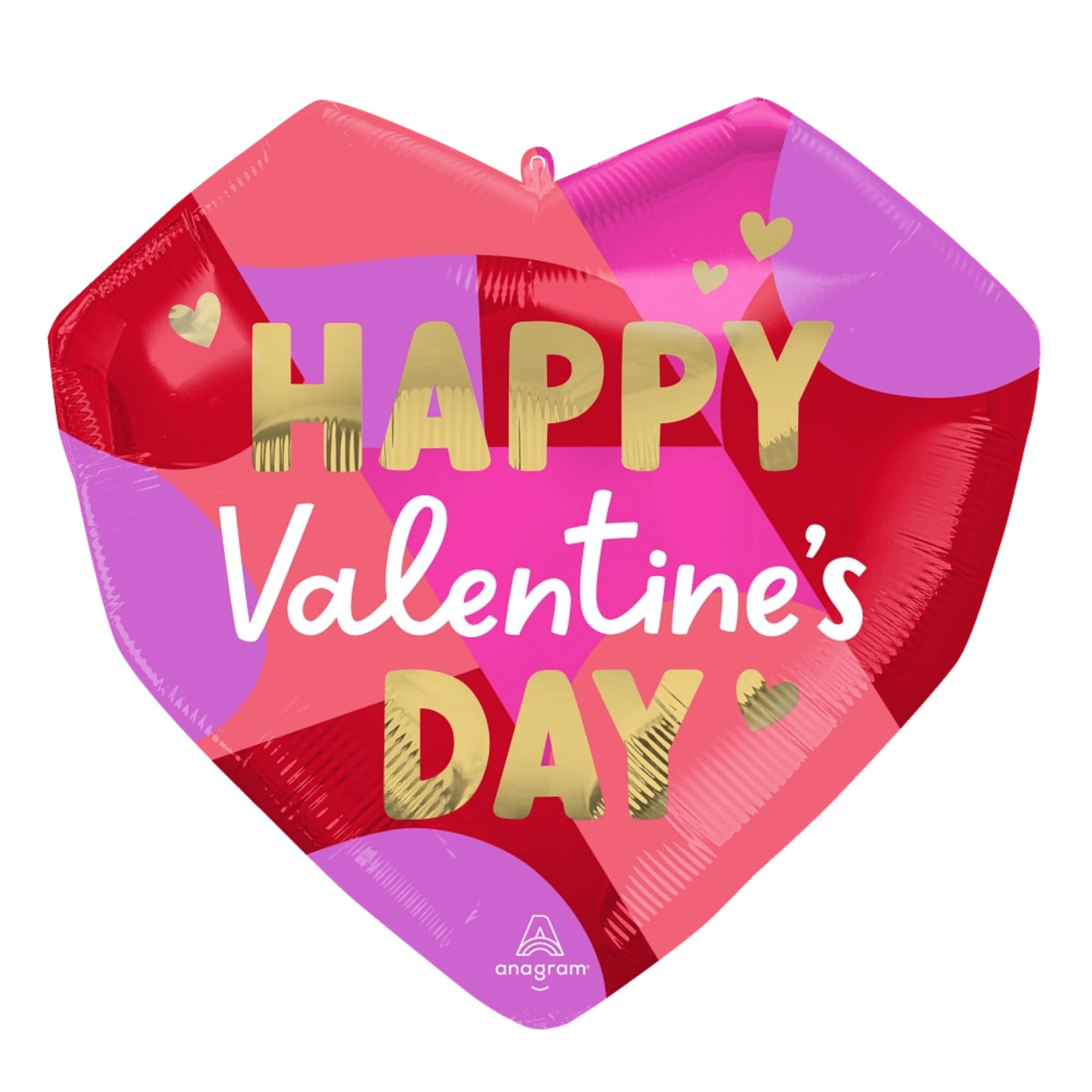 Happy Valentines Blocking Brights Supershape Foil Balloon