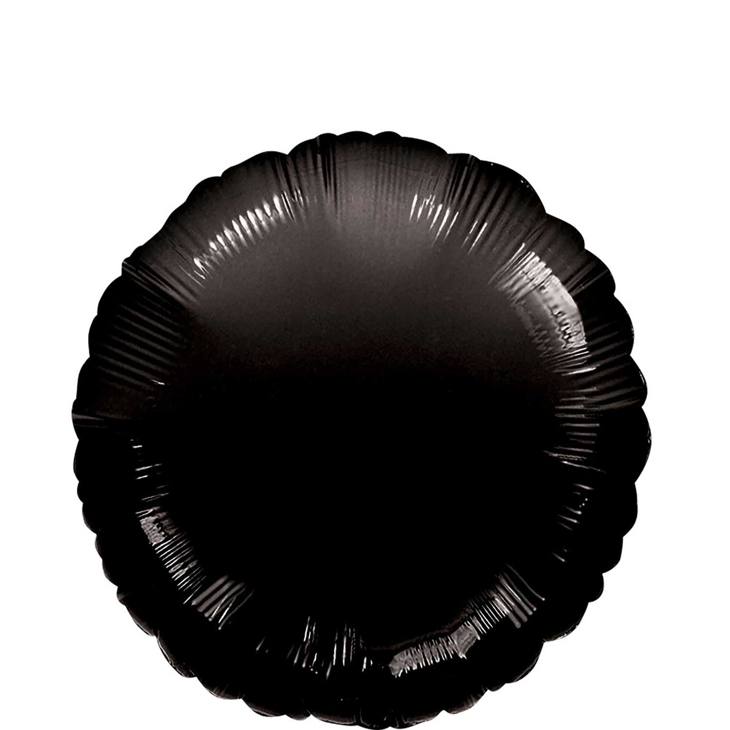 Black Round Foil Balloon 18in Balloons & Streamers - Party Centre