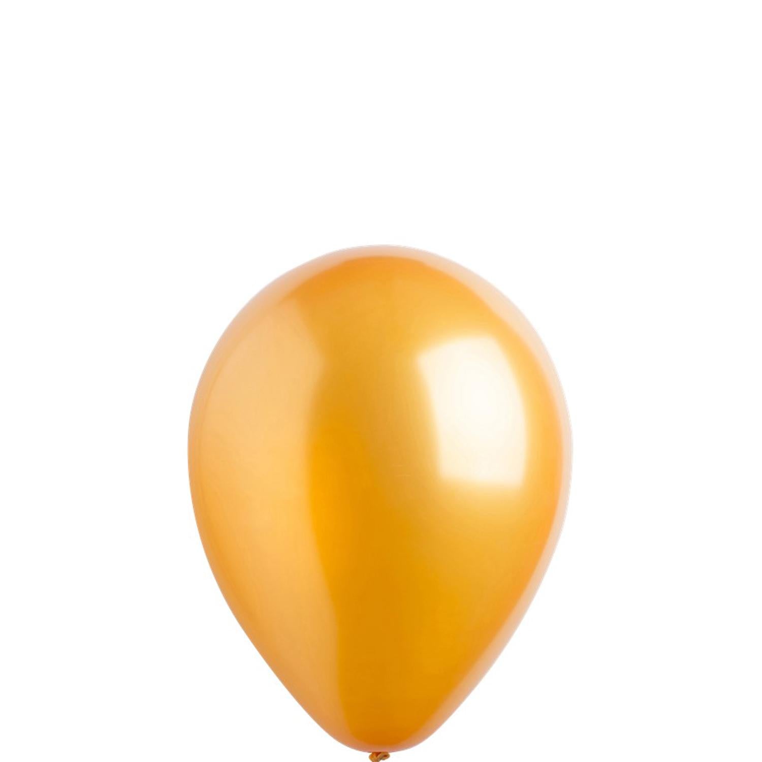 Metallic Gold Latex Balloons 5in, 100pcs Balloons & Streamers - Party Centre