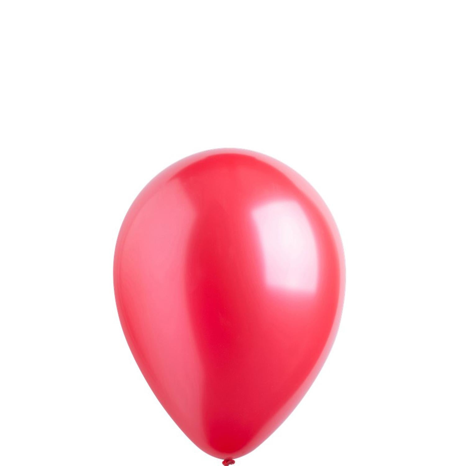 Metallic Apple Red Latex Balloons 5in, 100pcs Balloons & Streamers - Party Centre