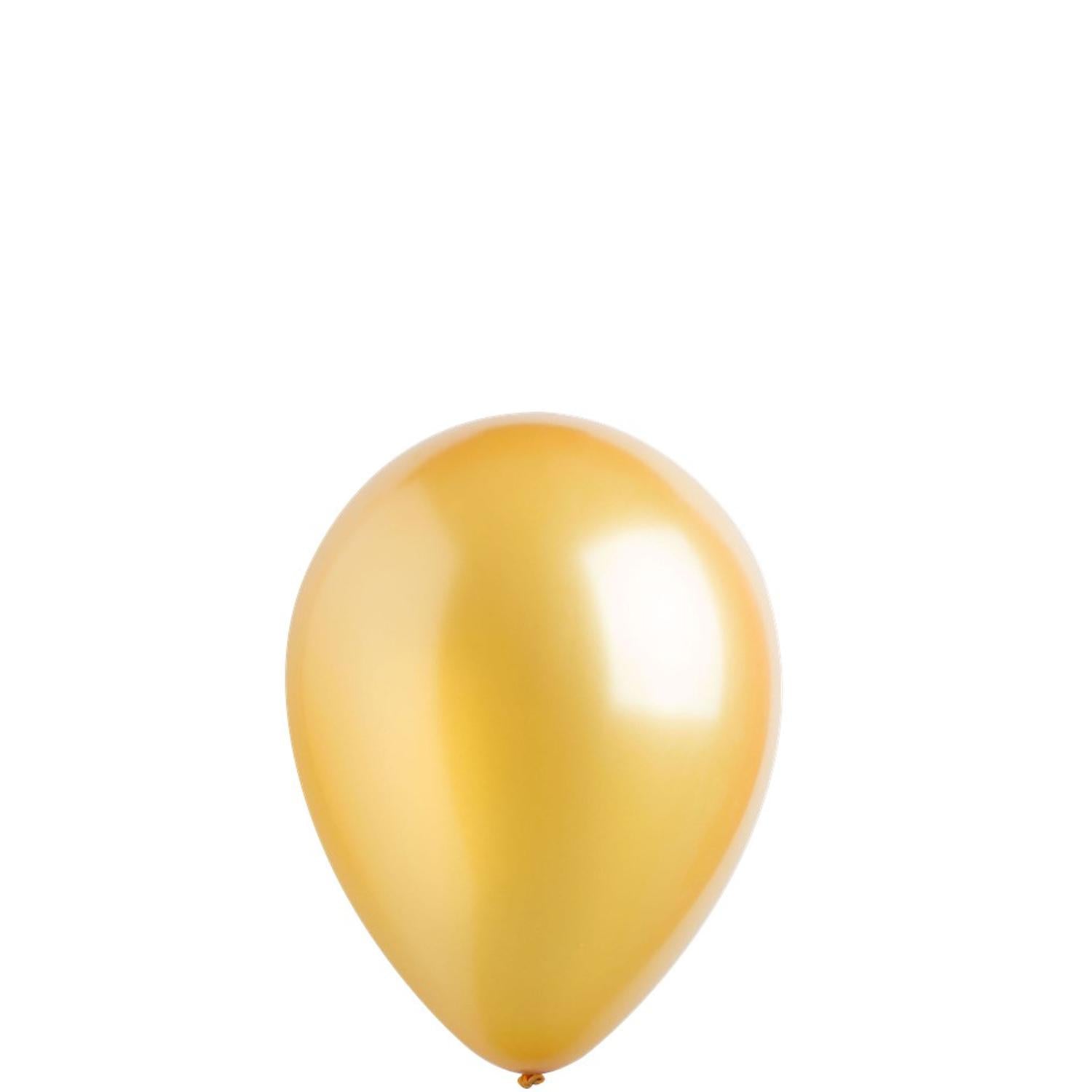 Gold Pearl Latex Balloons 5in, 100pcs Balloons & Streamers - Party Centre