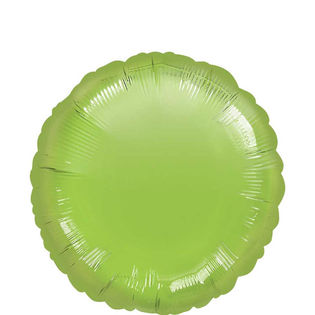 Lime Green Round Foil Balloon 18in Balloons & Streamers - Party Centre