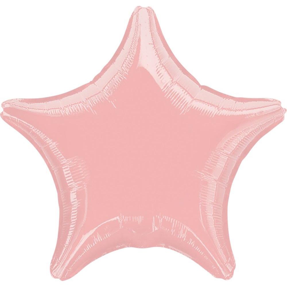 Pastel Pink Star Foil Balloon 19in Balloons & Streamers - Party Centre