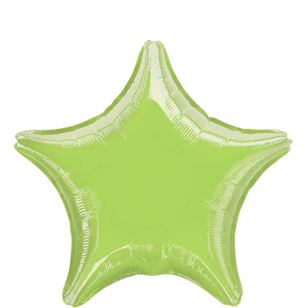 Lime Green Star Foil Ballon 19in Balloons & Streamers - Party Centre