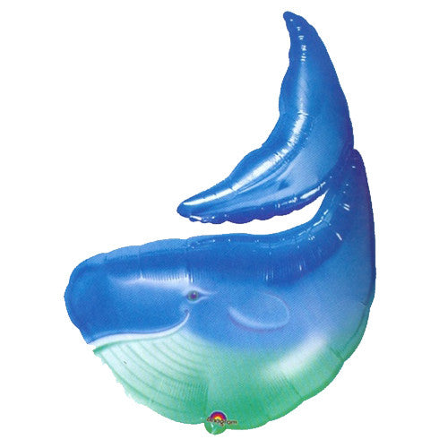 Blue Whale Foil Balloon 41 x 23in Balloons & Streamers - Party Centre