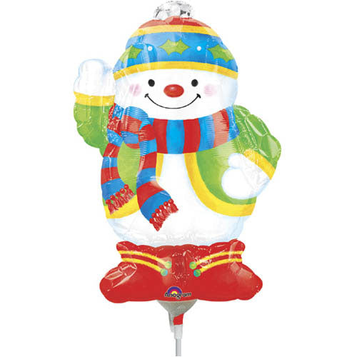 Whimsical Snowman Mini Shape Balloon Balloons & Streamers - Party Centre