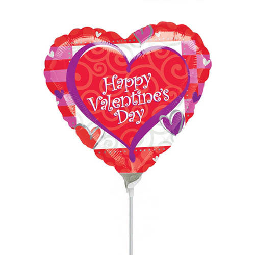 Modern Love Valentine Mini Shape Balloon 4in Balloons & Streamers - Party Centre