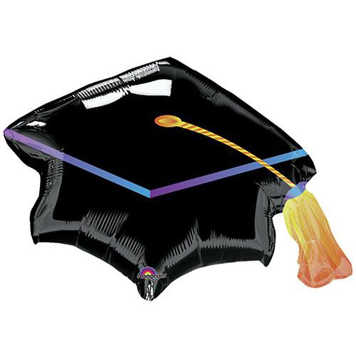 Black Cap Graduation Mini Shape Balloon Balloons & Streamers - Party Centre
