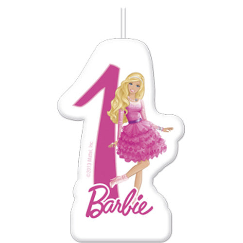 Barbie Sparkle Numeral Candle No. 1 Party Accessories - Party Centre