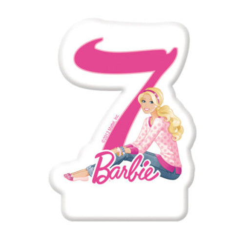 Barbie Sparkle Numeral Candle No. 7 Party Accessories - Party Centre