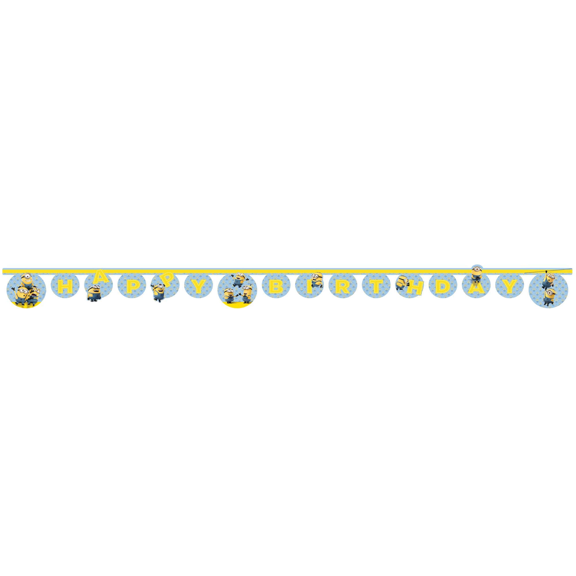 Lovely Minions Happy Birthday Banner Decorations - Party Centre