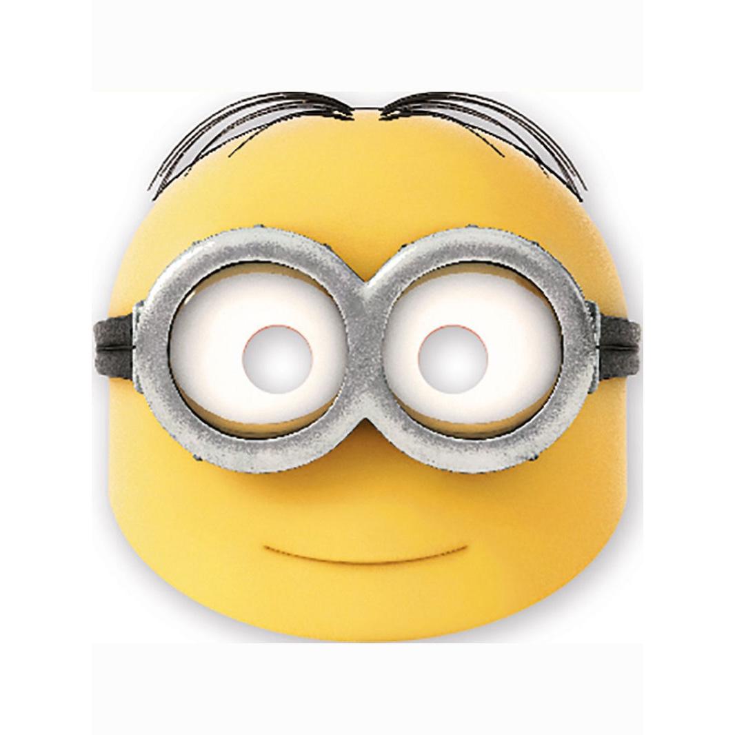 Lovely Minions Die Cut Paper Mask 6pcs Costumes & Apparel - Party Centre