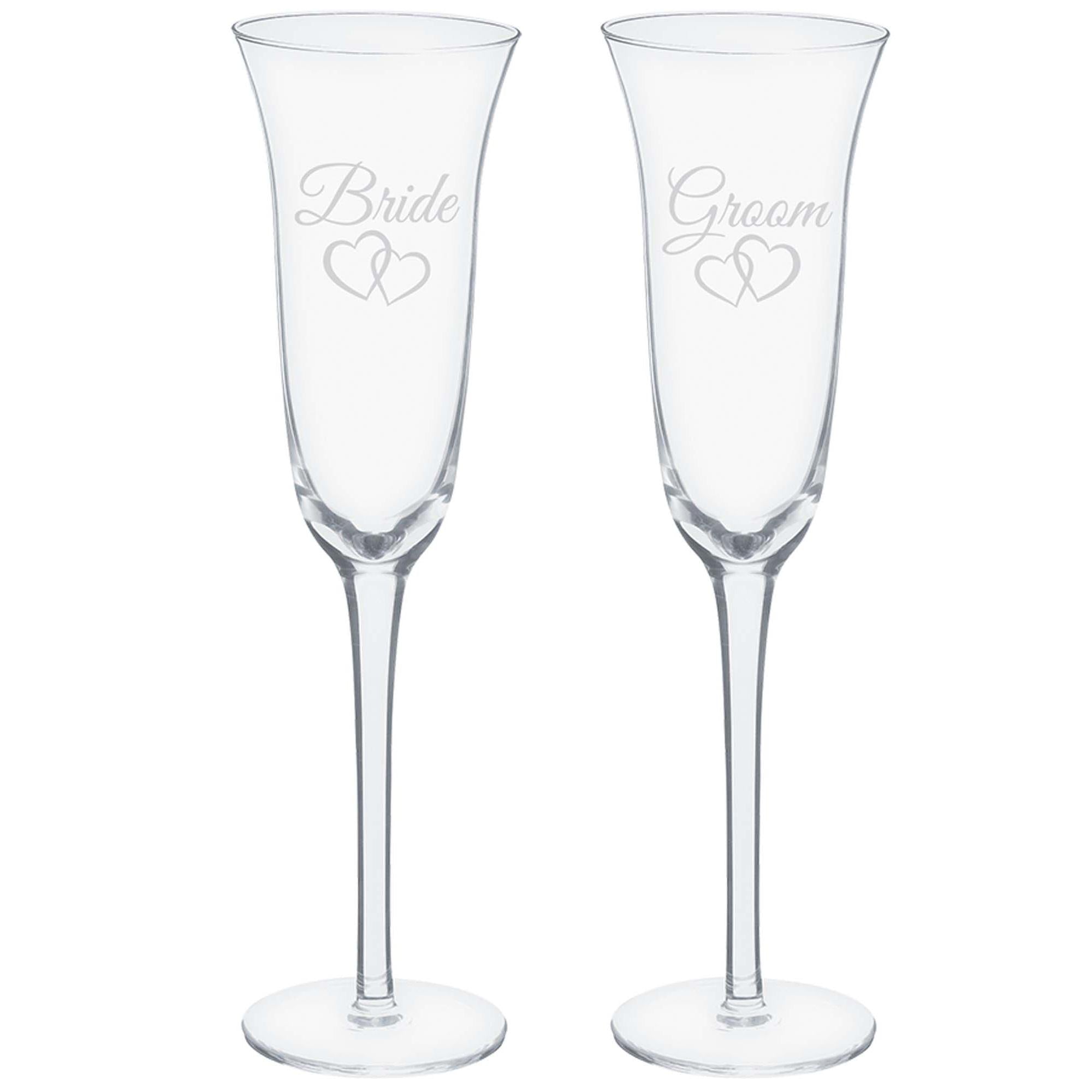 Bride & Groom Toasting Glasses 5.4oz Candy Buffet - Party Centre