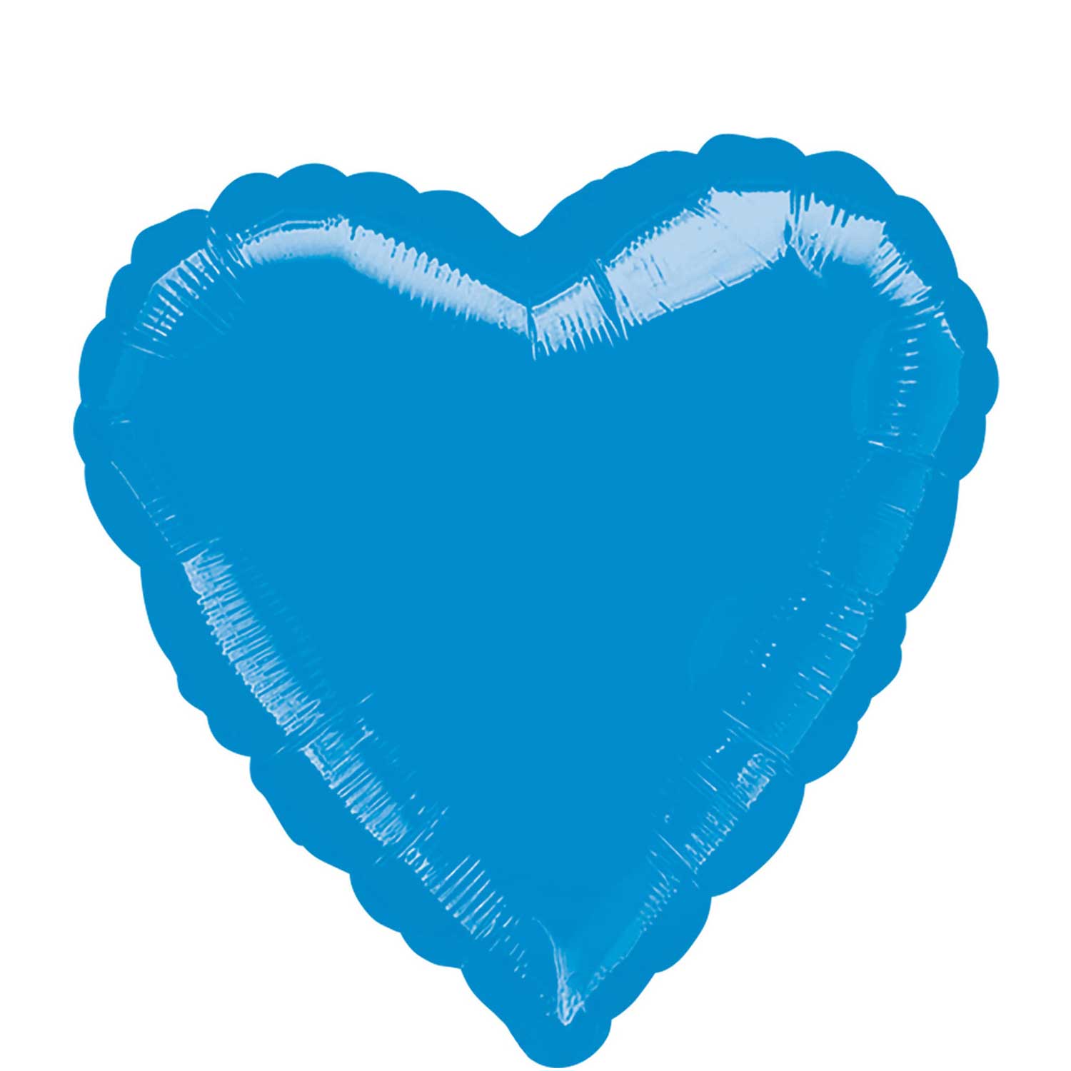 Metallic Blue Heart Foil Balloon 18in Balloons & Streamers - Party Centre
